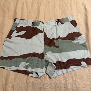 Vintage French Army Desert Camo Short, size 36 waist